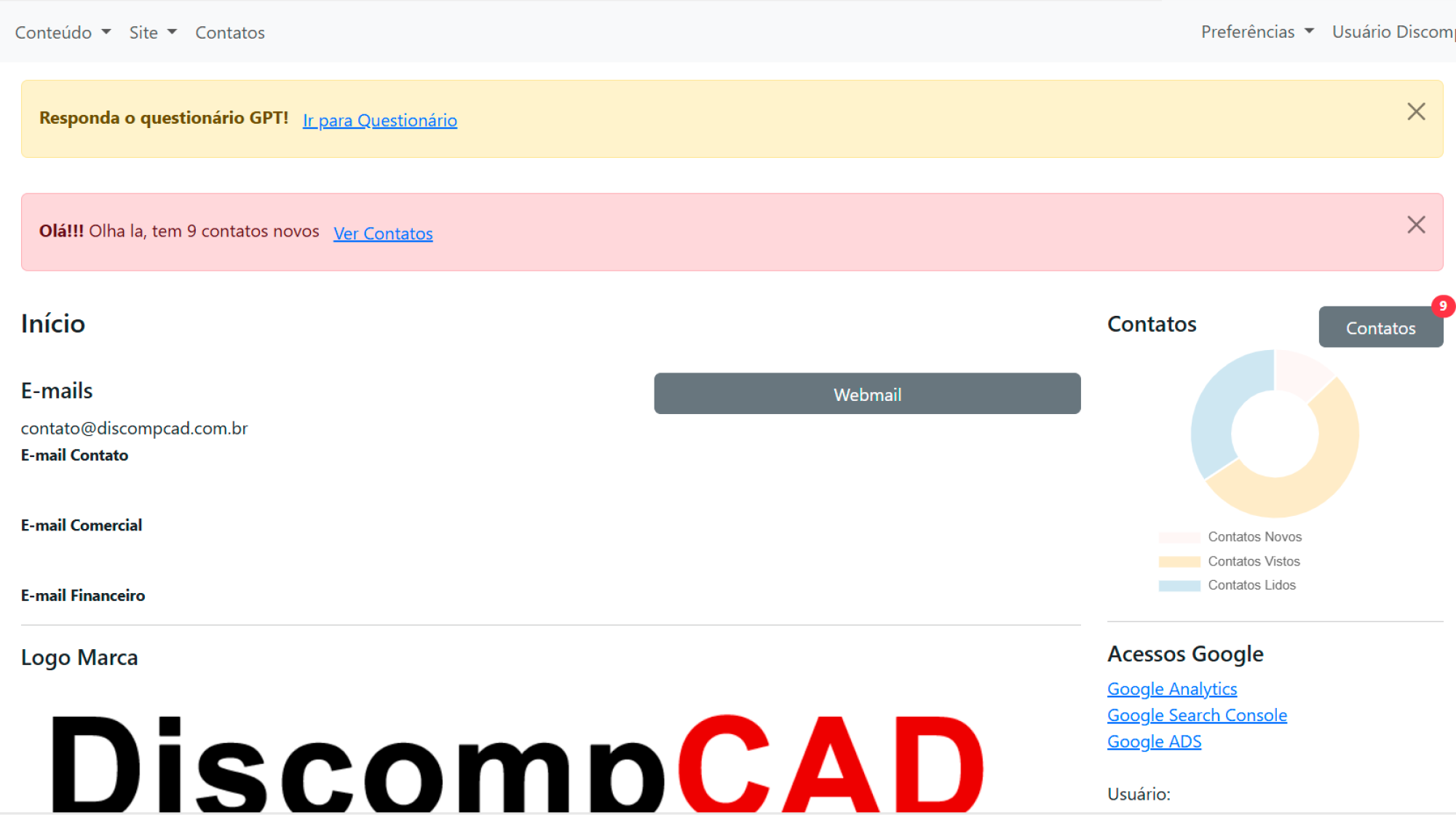 Painel de Controle